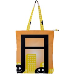 Abstract Anthropomorphic Art Double Zip Up Tote Bag by Bajindul