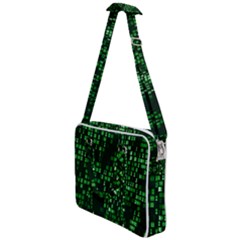 Abstract Plaid Green Cross Body Office Bag by Bajindul