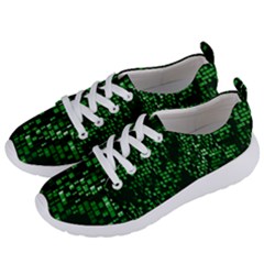 Abstract Plaid Green Women s Lightweight Sports Shoes by Bajindul