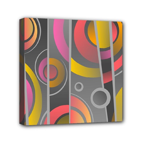 Abstract Colorful Background Grey Mini Canvas 6  X 6  (stretched) by Bajindul