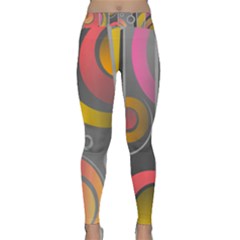 Abstract Colorful Background Grey Classic Yoga Leggings by Bajindul