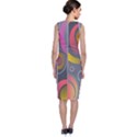 Abstract Colorful Background Grey Sleeveless Velvet Midi Dress View2