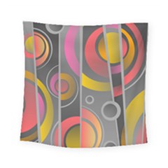 Abstract Colorful Background Grey Square Tapestry (small) by Bajindul