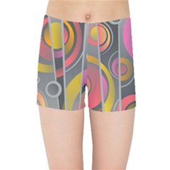 Abstract Colorful Background Grey Kids  Sports Shorts by Bajindul