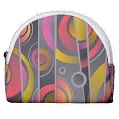 Abstract Colorful Background Grey Horseshoe Style Canvas Pouch by Bajindul