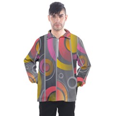 Abstract Colorful Background Grey Men s Half Zip Pullover by Bajindul