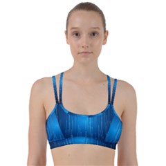 Abstract Rain Space Line Them Up Sports Bra by Bajindul