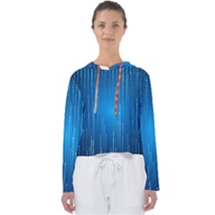 Abstract Rain Space Women s Slouchy Sweat