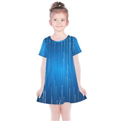 Abstract Rain Space Kids  Simple Cotton Dress