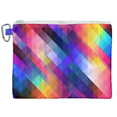 Abstract Background Colorful Pattern Canvas Cosmetic Bag (xxl) by Bajindul