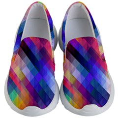 Abstract Background Colorful Pattern Kids  Lightweight Slip Ons by Bajindul