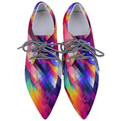 Abstract Background Colorful Pattern Pointed Oxford Shoes by Bajindul