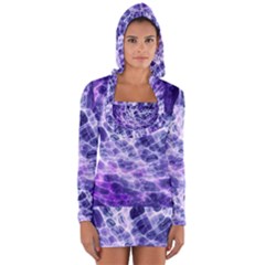 Abstract Space Long Sleeve Hooded T-shirt by Bajindul