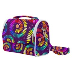 Abstract Background Spiral Colorful Satchel Shoulder Bag by Bajindul