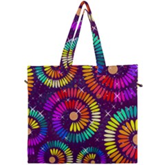 Abstract Background Spiral Colorful Canvas Travel Bag by Bajindul