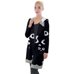 Cat Pet Cute Black Animal Hooded Pocket Cardigan by Bajindul