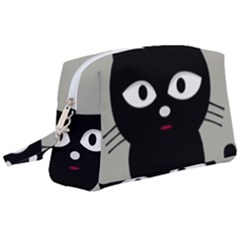 Cat Pet Cute Black Animal Wristlet Pouch Bag (large) by Bajindul