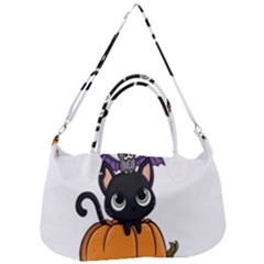 Halloween Cute Cat Removal Strap Handbag by Bajindul