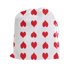 Heart Red Love Valentines Day Drawstring Pouch (xxl) by Bajindul