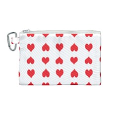 Heart Red Love Valentines Day Canvas Cosmetic Bag (medium) by Bajindul