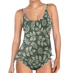 Flowers Pattern Spring Nature Tankini Set by Bajindul