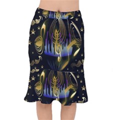 Background Level Clef Note Music Mermaid Skirt by Bajindul