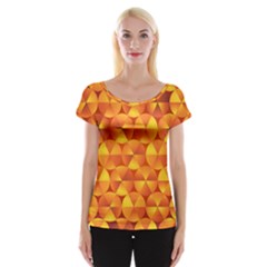 Background Triangle Circle Abstract Cap Sleeve Top by Bajindul