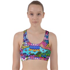 Pond Abstract  Back Weave Sports Bra by okhismakingart