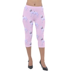 Dogs Pets Animation Animal Cute Lightweight Velour Capri Leggings  by Bajindul