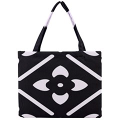 Pattern Flower Black Mini Tote Bag by Bajindul