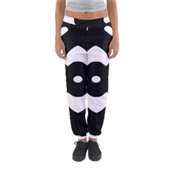 Pattern Flower Black Women s Jogger Sweatpants by Bajindul