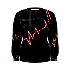 Music Wallpaper Heartbeat Melody Women s Sweatshirt by Bajindul