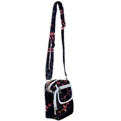 Music Wallpaper Heartbeat Melody Shoulder Strap Belt Bag by Bajindul