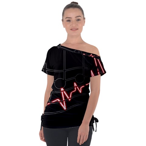 Music Wallpaper Heartbeat Melody Tie-up Tee by Bajindul