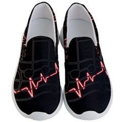 Music Wallpaper Heartbeat Melody Men s Lightweight Slip Ons by Bajindul