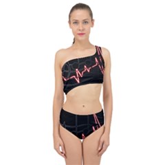 Music Wallpaper Heartbeat Melody Spliced Up Two Piece Swimsuit by Bajindul