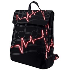 Music Wallpaper Heartbeat Melody Flap Top Backpack by Bajindul