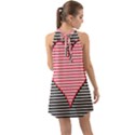 Heart Stripes Symbol Striped Halter Tie Back Chiffon Dress View2