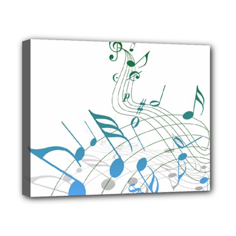 Music Notes Canvas 10  X 8  (stretched)