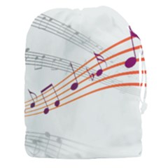 Music Notes Clef Sound Drawstring Pouch (xxxl) by Bajindul