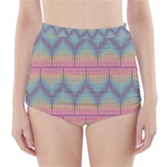 Pattern Background Texture Colorful High-waisted Bikini Bottoms by Bajindul