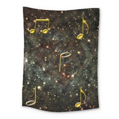 Music Clef Musical Note Background Medium Tapestry by Bajindul