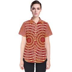 Pattern Background Structure Women s Short Sleeve Shirt