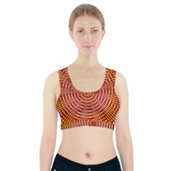 Pattern Background Structure Sports Bra With Pocket