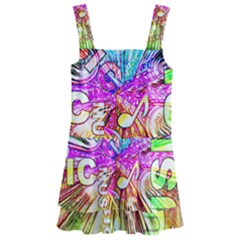 Music Abstract Sound Colorful Kids  Layered Skirt Swimsuit