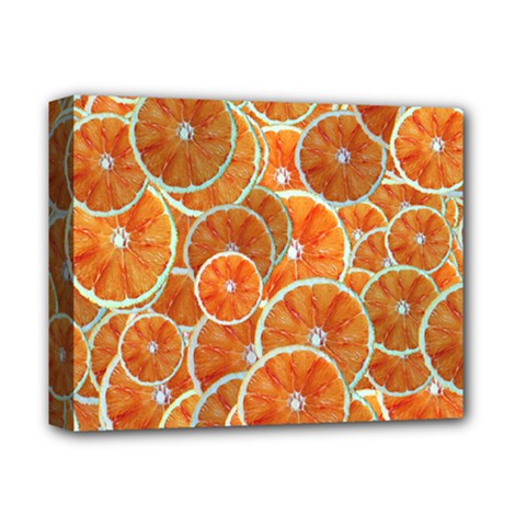 Oranges Background Texture Pattern Deluxe Canvas 14  X 11  (stretched) by Bajindul