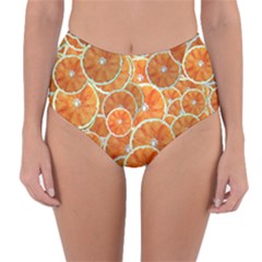 Oranges Background Texture Pattern Reversible High-waist Bikini Bottoms by Bajindul