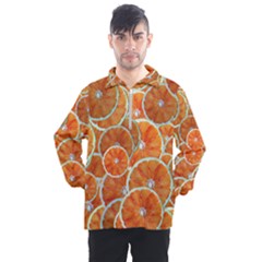 Oranges Background Texture Pattern Men s Half Zip Pullover by Bajindul