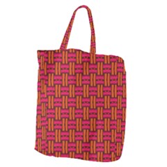 Pattern Red Background Structure Giant Grocery Tote by Bajindul