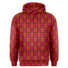 Pattern Red Background Structure Men s Overhead Hoodie by Bajindul